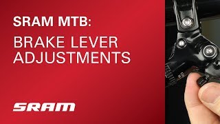 SRAM MTB Brake Lever Adjustments [upl. by Svetlana356]