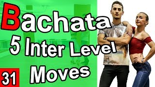 Bachata Tutorial 31  5 Intermediate Moves  by MariusampElena 2019 [upl. by Bliss460]