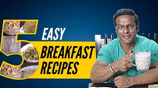 5 Healthy Veg Breakfast Options  High Protein  Yatinder Singh [upl. by Hemminger]