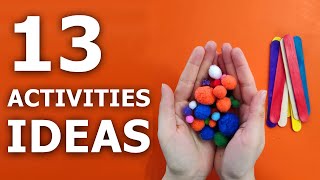 13 DIFFERENT LEARNING ACTIVITIES IDEAS  Activities for 2 year old At Home [upl. by Yaffit]