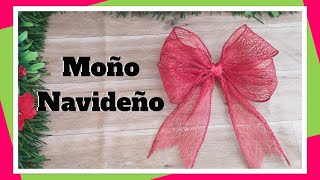 Como hacer moños para decorar el árbol de Navidad [upl. by Atsyrt]