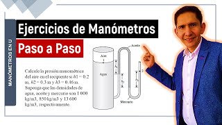 👉 Ejercicios de manómetros Mecánica de Fluidos [upl. by Downall]