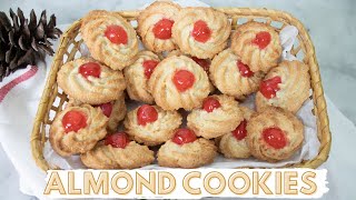 How to Make Italian Almond Cookies with Maraschino Cherries  Sicilian Pastry ONLY 3 INGREDIENTS [upl. by Browning]