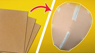 How To Make Basic Mask From Cardboard type 3  Free Templates  Amin DIY amp Crafts [upl. by Ube]