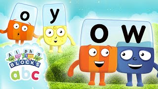 OY and OW Phonics  SummerFun  Learn to Read  Phonics  Alphablocks [upl. by Griffith]