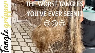 How to effectively detangle MATTED TANGLED KNOTTED hair easily [upl. by Claudelle]