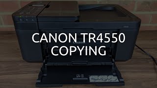 Canon TR4550 Copying [upl. by Mairb]