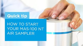 How to start your MAS100 microbial air sampler and where to place the lid [upl. by Sajovich]