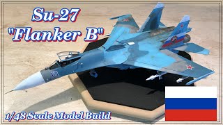 Building the Hobby Boss 148th Scale Su27 Flanker B with three color Camouflage [upl. by Aprilette]