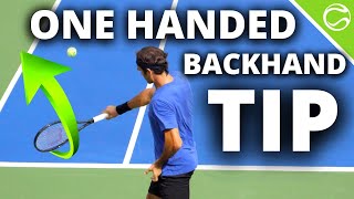 Tip for Instant One Handed Backhand Improvement [upl. by Prevot669]