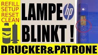 HP Drucker  Defekte Patrone  Fehlermeldung  beheben  Blinkende Lampe umgehen [upl. by Platus123]