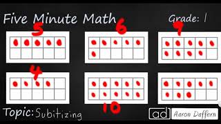 1st Grade Math Subitizing [upl. by Jdavie397]