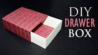 How to Make a Paper Box  DIY Sliding Gift Box [upl. by Erikson]