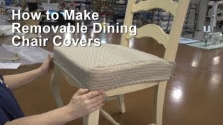 How to Make Removable Dining Chair Covers [upl. by Arateehc]