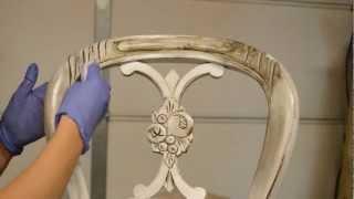 How to antique furniture Distress Stain [upl. by Nosreg]