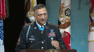 Pentagon Hall of Heroes Staff Sgt David G Bellavias Speech [upl. by Eekram]