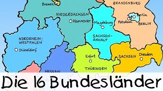 💡 Die 16 Bundesländer  Kinderlieder zum Lernen [upl. by Nelloc138]