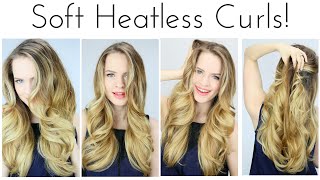 HEATLESS Soft Curls Inspired by the Grammys  KMHaloCurls [upl. by Euqirdor]