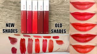 Maybelline SuperStay Matte Ink Liquid Lipstick  Lip Swatches Spiced Edition [upl. by Ennaegroeg]