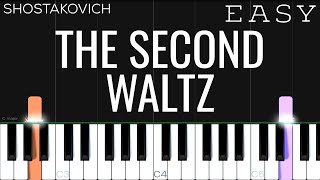 Shostakovich The Second Waltz  EASY Piano Tutorial [upl. by Dallman]