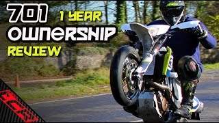 Husqvarna 701 Supermoto  1 Year Ownership Review [upl. by Akinohs]