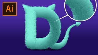 How to Create Realistic 3D Fur Effect in Adobe Illustrator Tutorial [upl. by Cornie]