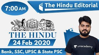 700 AM  The Hindu Editorial Analysis by Vishal Sir  24 February 2020  The Hindu Analysis [upl. by Gnouhp]