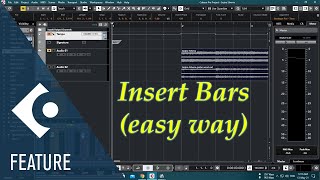 How to insert bars in Cubase 105 [upl. by Innus]