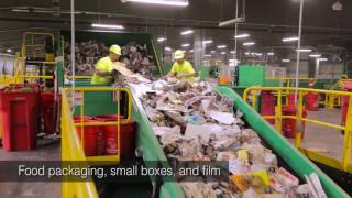 Single Stream Recycling – Tour a Material Recovery Facility MRF [upl. by Eatnuhs237]