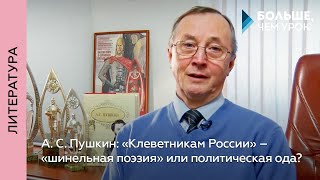 А С Пушкин «Клеветникам России» – «шинельная поэзия» или политическая ода [upl. by Moshell]