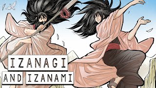 Izanagi and Izanami The Origin of Amaterasu Susanoo and Tsukuyomi  Japanese Mythology [upl. by Elleda]