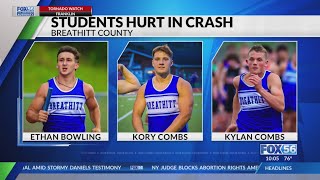 3 Breathitt County studentathletes injured in crash [upl. by Mcevoy]