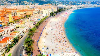 A Walk Around the Beaches Of Nice France [upl. by Roseann]