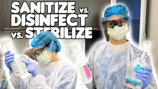 The Difference Between Cleaning Sanitizing Disinfecting Sterilizing Dental Infection Control [upl. by Hendrix]