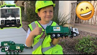 Roman Gets New Waste Management Toy Garbage Truck [upl. by Squires]