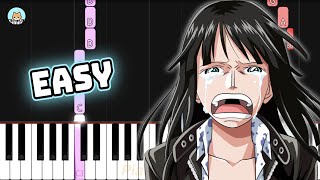 One Piece OP 5  quotKokoro no Chizuquot  EASY Piano Tutorial amp Sheet Music [upl. by Ahseral]