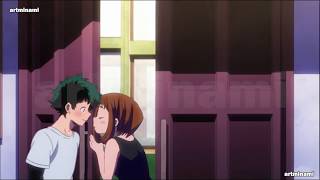 Midoriya x Uraraka KISS Scene My Hero academia 4x1 English Dub [upl. by Akirre]