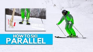 HOW TO SKI PARALLEL  simple steps [upl. by Esidnak476]