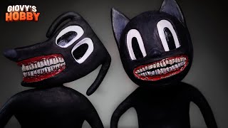 Cartoon Cat amp Cartoon Dog ➤ Trevor Henderson Creatures ★ Polymer Clay Tutorial [upl. by Ahsea]