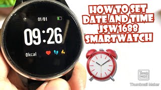 HOW TO SET THE TIME AND DATE OF YOUR JSW1688 SMARTWATCH  AQUA FIT SMARTWATCH  TUTORIAL ENGLISH [upl. by Mattias]