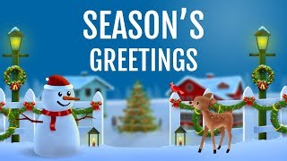 Seasons Greetings amp Happy Holidays animated greetings [upl. by Iren]