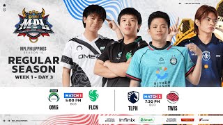 🔴 LIVE  MPL PH S15  FILIPINO  Week 1 Day 3 [upl. by Ytsanyd]