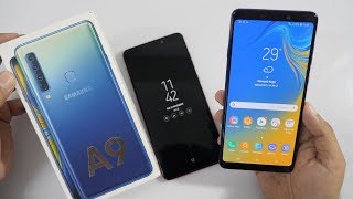 Samsung Galaxy A9 Unboxing amp Overview with Quad Rear Cameras [upl. by Naneek]