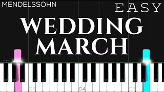 Mendelssohn  Wedding March  EASY Piano Tutorial [upl. by Ramyar654]