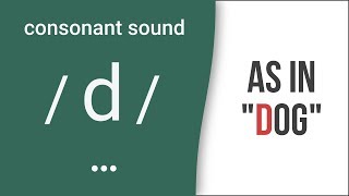 Consonant Sound  d  as in quotdogquot – American English Pronunciation [upl. by Samuela]