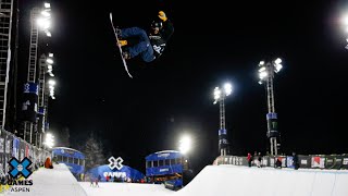 Jan Scherrer tops Monster Energy Mens Snowboard SuperPipe Elims  X Games Aspen 2020 [upl. by Ted863]