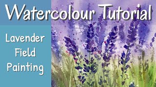 How To Paint Lavender In Watercolour Beginner Tutorial [upl. by Marvin761]