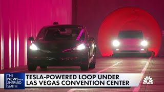 Inside Elon Musks underground loop tunnels in Las Vegas [upl. by Tayyebeb]