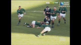 Joost van der Westhuizen tackles Lomu in the 1995 RWC final [upl. by Michel842]