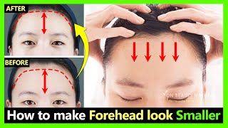 How to fix big wide forehead Make forehead smaller naturally  Shrink forehead with exercises [upl. by Anilyx]